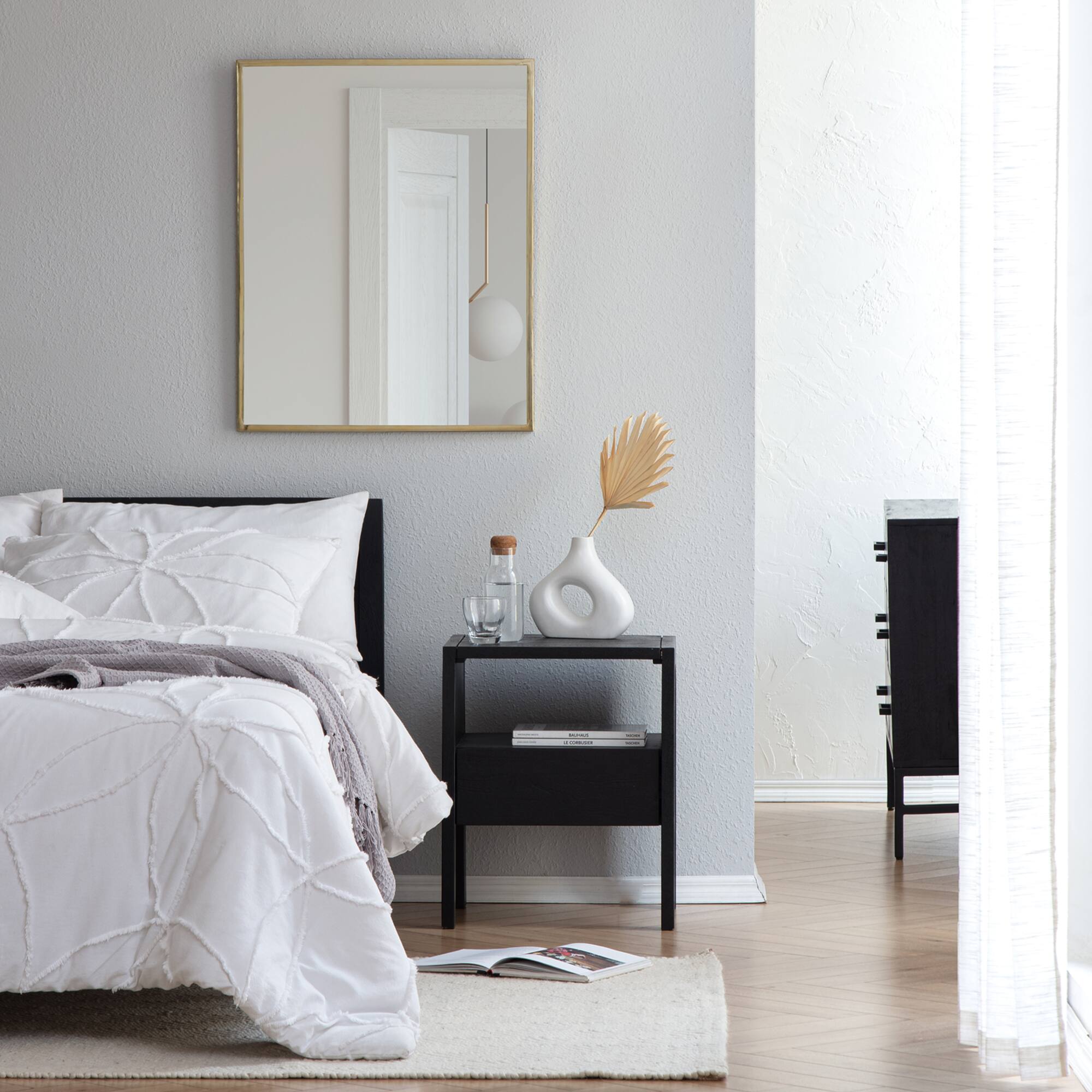 Habitat Laia 30" Golden Rectangular Wall Mirror